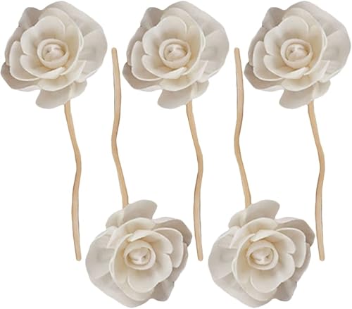 GANAZONO Difusor de fragancia de caña de madera 5 unidades varillas difusoras de aceite esencial de ratán varillas difusoras de aroma accesorios de