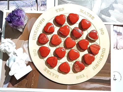 Image of QINJIEJIE 20PCS Red Jasper Heart Stones Crystals Bulk Love Shaped Worry Stone Heart Rock Pocket Polished Palm Gems Crystal Reiki Balancing Wholesale Carved Stone Decor Gift