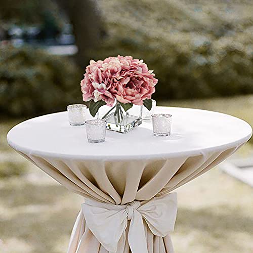 Briful Fake Flowers in Vase Silk Peony Hydrangea Flowers with Faux Water for Home Wedding Party Decoration Artificial Flowers Peony Hydrangea in Glass Pots for Table Centerpieces - Image 4