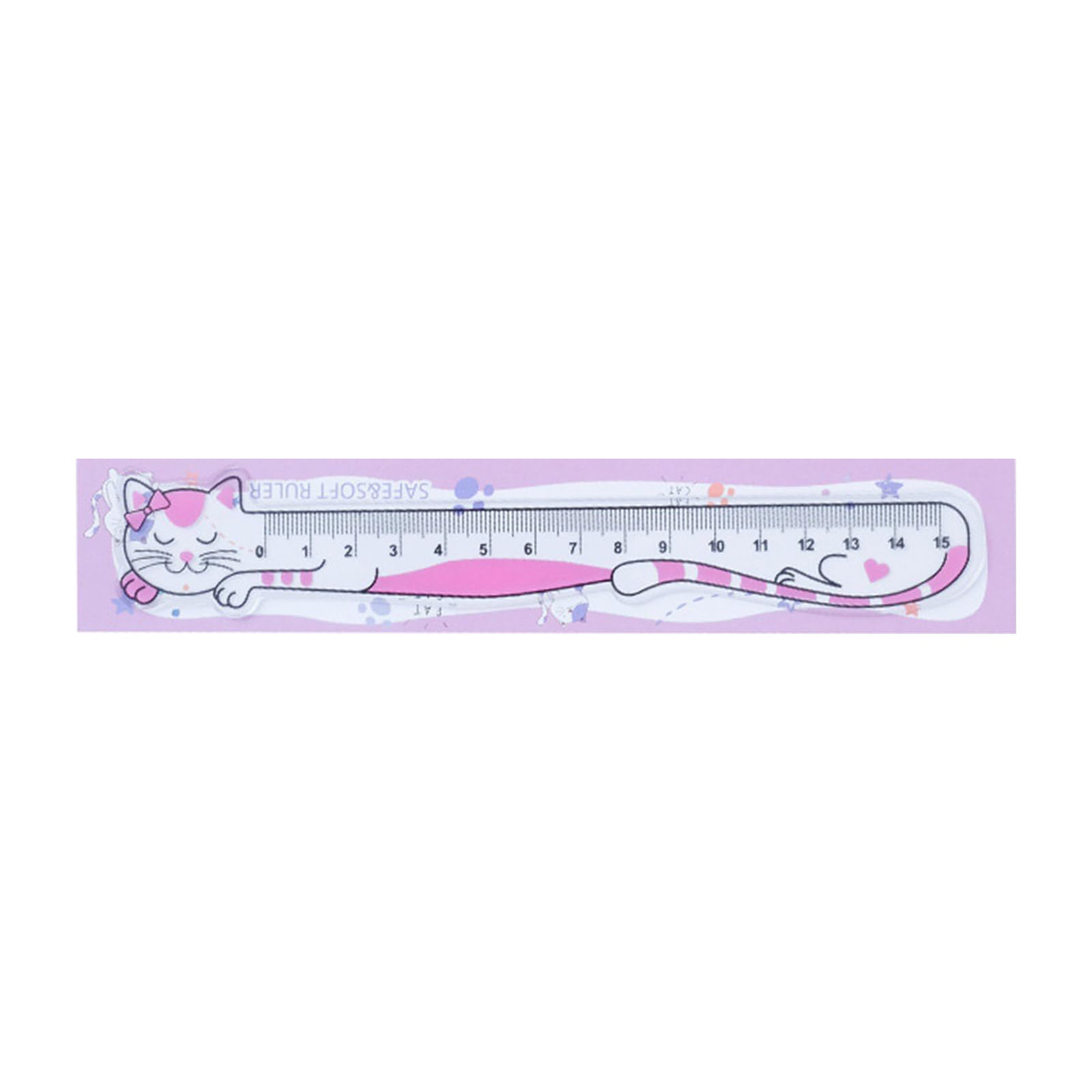 Pffiocix Oh! 15Cm Lovely Cats Ruler Scale Soft Ruler Straight Ruler Lovely Cats Ruler For Engineering Education