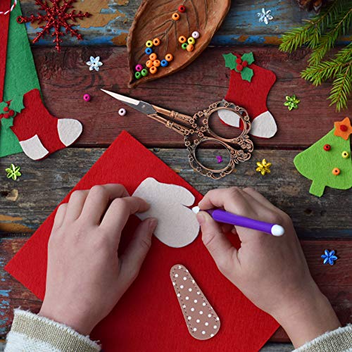 Hisuper 4.5Inch Sewing Embroidery Scissors With Leather Scissors Cover, Sewing Crafting Sharp Scissors Stainless Steel Craft Shears Scissors For Needlework Manual Sewing Handicrafts Tool #TOP6