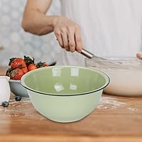 Vista 3 de Cuenco esmaltado de 8.26 pulgadas de grosor, estilo vintage, para sopa de cocina, almacenamiento de alimentos y tazón para servir masa de ensalada
