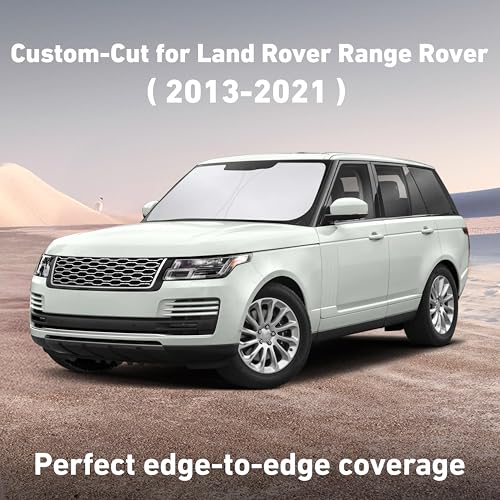 Image of EcoNour Windshield Sunshade Compatible for Land Rover Range Rover (NOT for Range Rover Sport) 2013-2019 2020 2021, Sun Visor for Front Window Sun Shade Cover, UV Heat Protector, Car Accessories