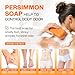 Morovan Persimmon Soap for Body Odor: 3 Bars Natural Persimmon Bar Soap for Old People Smell, Effective Odor Control for All Skin Types & Sensitive Skin