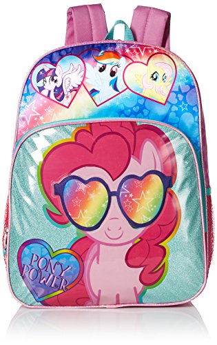 My Little Pony Girls' Pinkie Pie Pony Multi Compartment 16 Inch Backpack, Pink, One Size
