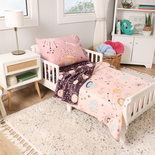 Wowelife Toddler Bedding Set Unicorn Pink Toddler Bedding Sets for