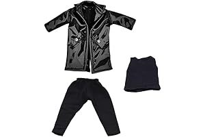 Obitsu 11 Body Attired in Leather Windbreaker Vest and Pants