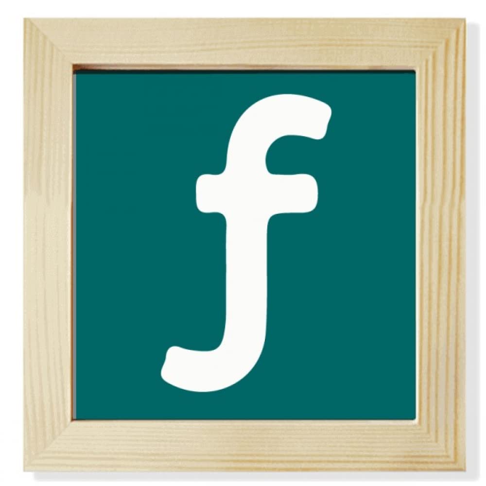 Aruban Currency Symbol Florin AWG Square Picture Frame Wall Tabletop Display