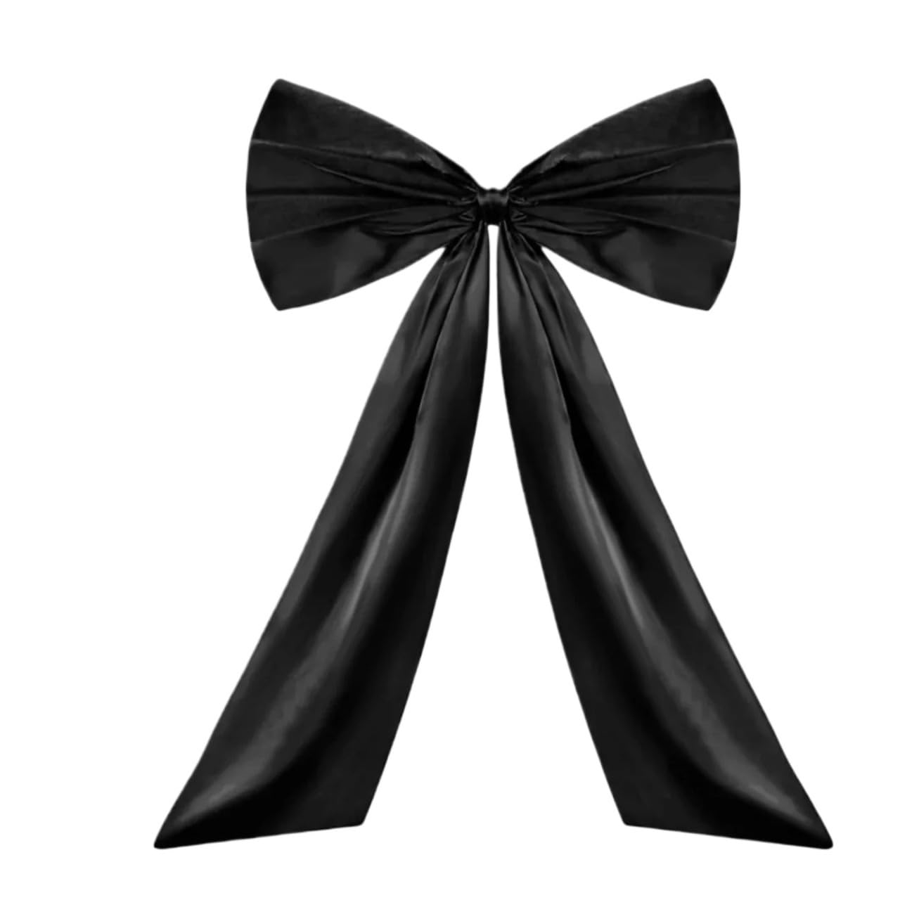 MFESFCS Giant Bow Decorations Fashion Satin Ribbon Big Coquette Bow Hanging Large Giant Bowknot Bow Decoration Birthday Party(Black)