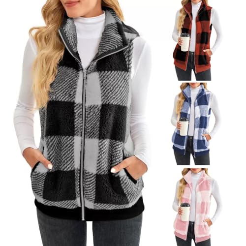 Stylish Women's Vest Coat Zipper Tops with Pockets Vintage Sleeveless Outerwear - Image 7