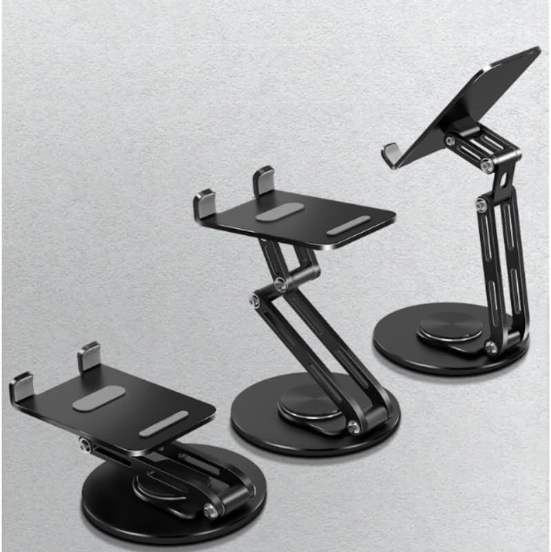 Carbon Steel Book Stand Black Reading Rack 360° Rotation Holder