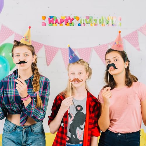 Cheerland 15 pcs Rainbow Hats for Kids Colorful Party Hats Paper Cone Hats Craft Fun Hats Party Supplies - Thumbnail 3