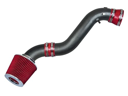 RW SERIES - MATTE BLACK PIPE RED - SHORT RAM INTAKE Compatible For CHEVY TRAILBLAZER/GMC ENVOY