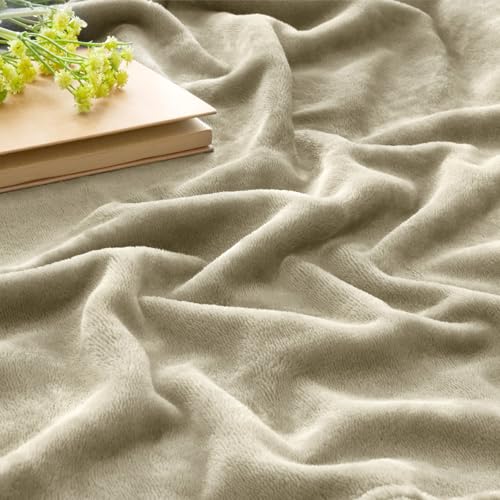 Image of BEDELITE Fleece Blanket Oatmeal Throw Blankets for Couch & Bed, Luxury Plush Cozy Fuzzy Blanket 50x60 inches, Super Soft Warm Lightweight Throw Blanket for Travel Camping