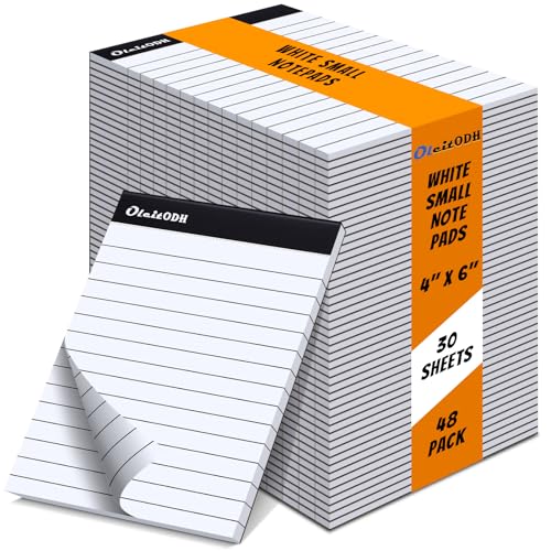 Image of Oleitodh 48 Pack 4 x 6 Inch Notepads White Memo Pads Writing Pads