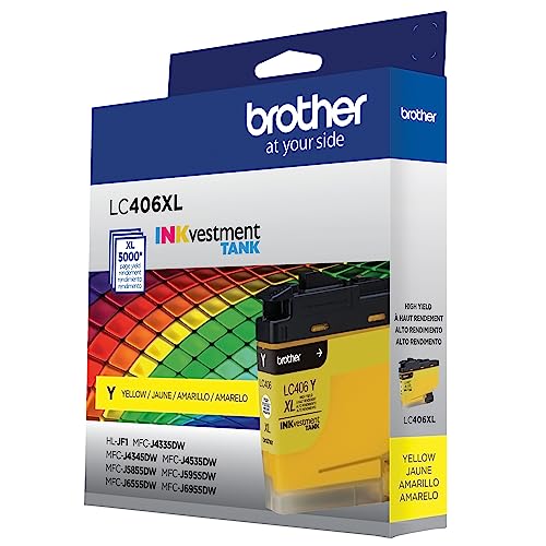 Image of Brother LC406XLY High Yield Yellow Ink Cartridge