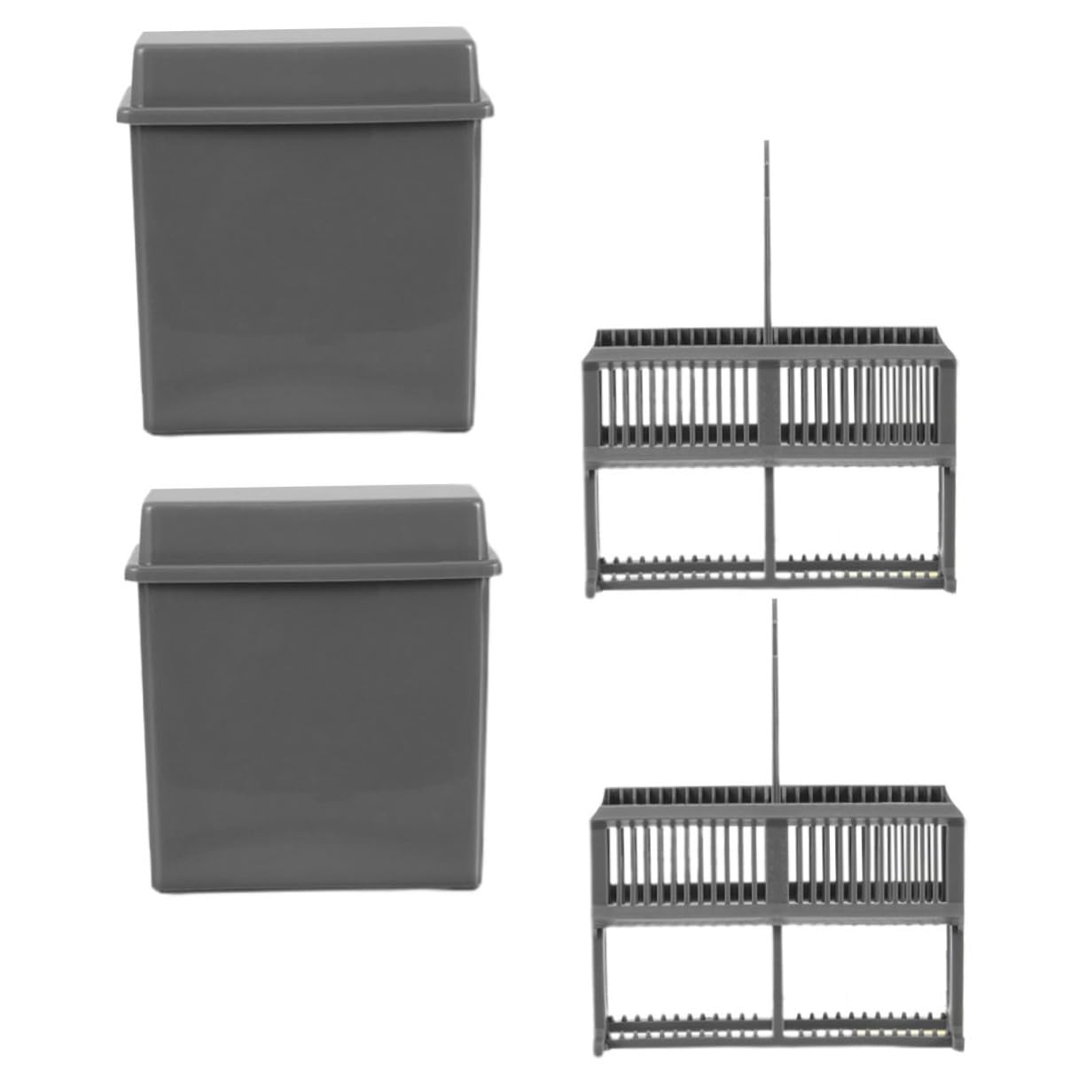 PartyKindom Portavetrini per Colorazione in Plastico Design a Slot, Set da 2 Barattoli per Laboratorio Scientifico, Supporto Efficiente per Vetrini da Microscopio