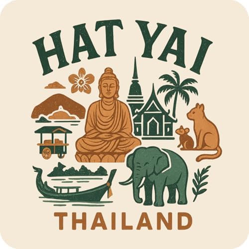 Hat Yai Thailand Souvenir Vinyl Magnet – Destination Travel Keeps...