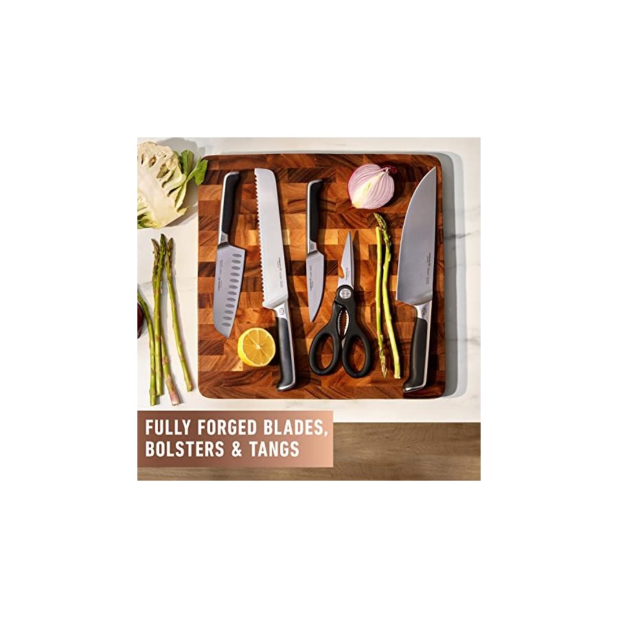 Calphalon-Premier-SharpIN-Knife-Set-with-Sharpening-Knife-Block-12-Piece-Carbon-Steel-Kitchen-Knife-Set Calphalon Premier SharpIN Knife Set with Sharpening Knife Block