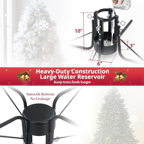 Soporte para árbol de Navidad DEROFIT 110 mm para evitar caídas y mantener el abeto recto 7