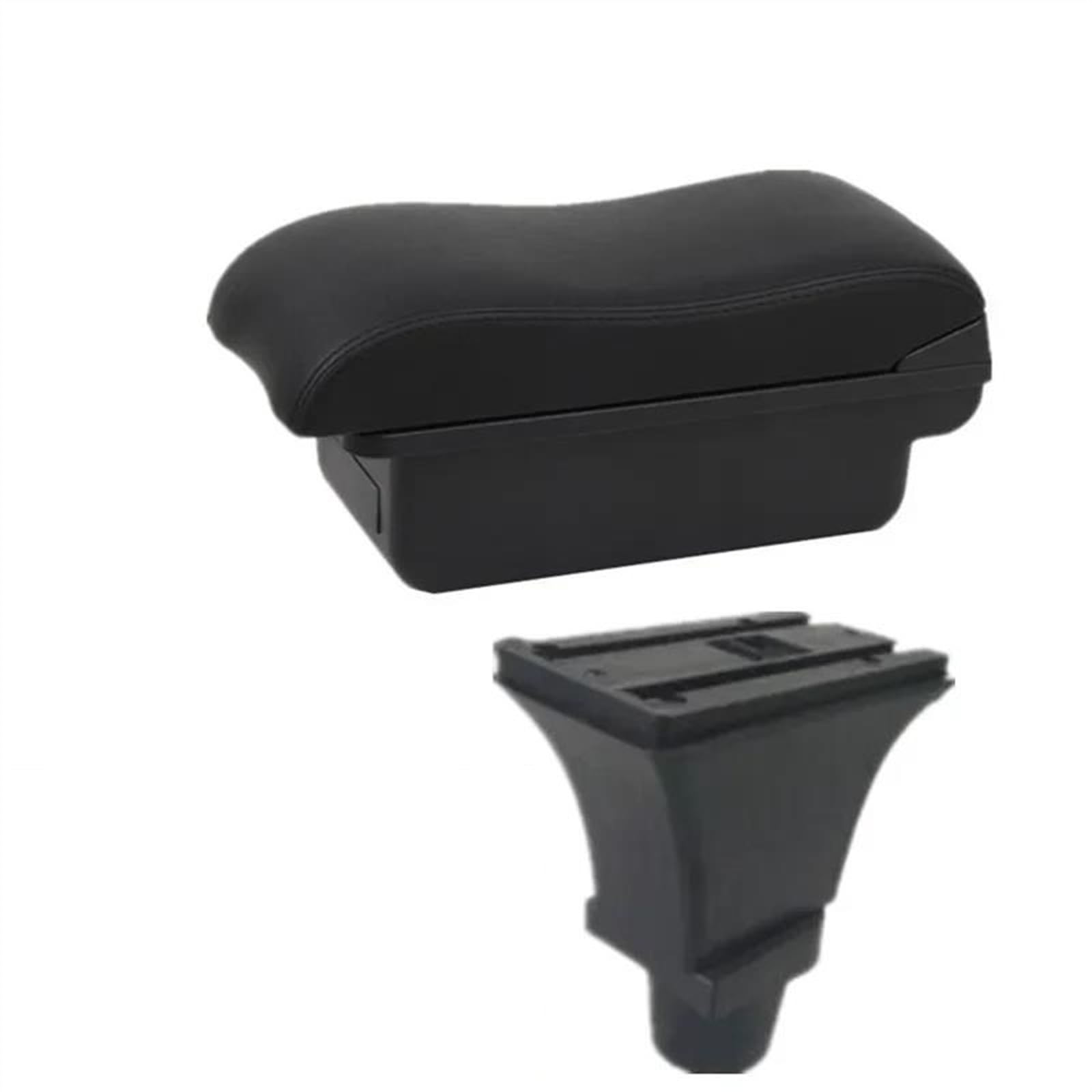 NOHEEU Car Armrest Box Accessories Dedicated Interior Retrofit Center Storage For Fiat 500 For CRONOS(A2 black line No USB)