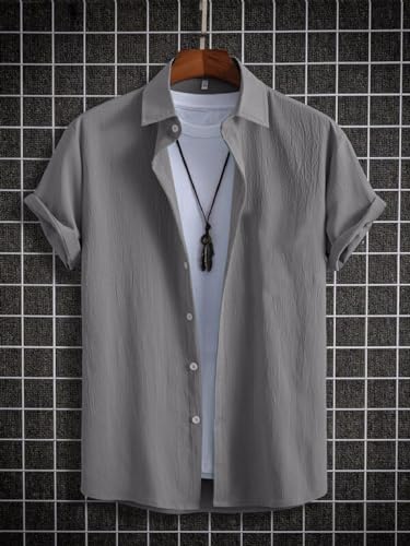 Image of ROYALICA Regular Fit Mens seer Shirt Grey S