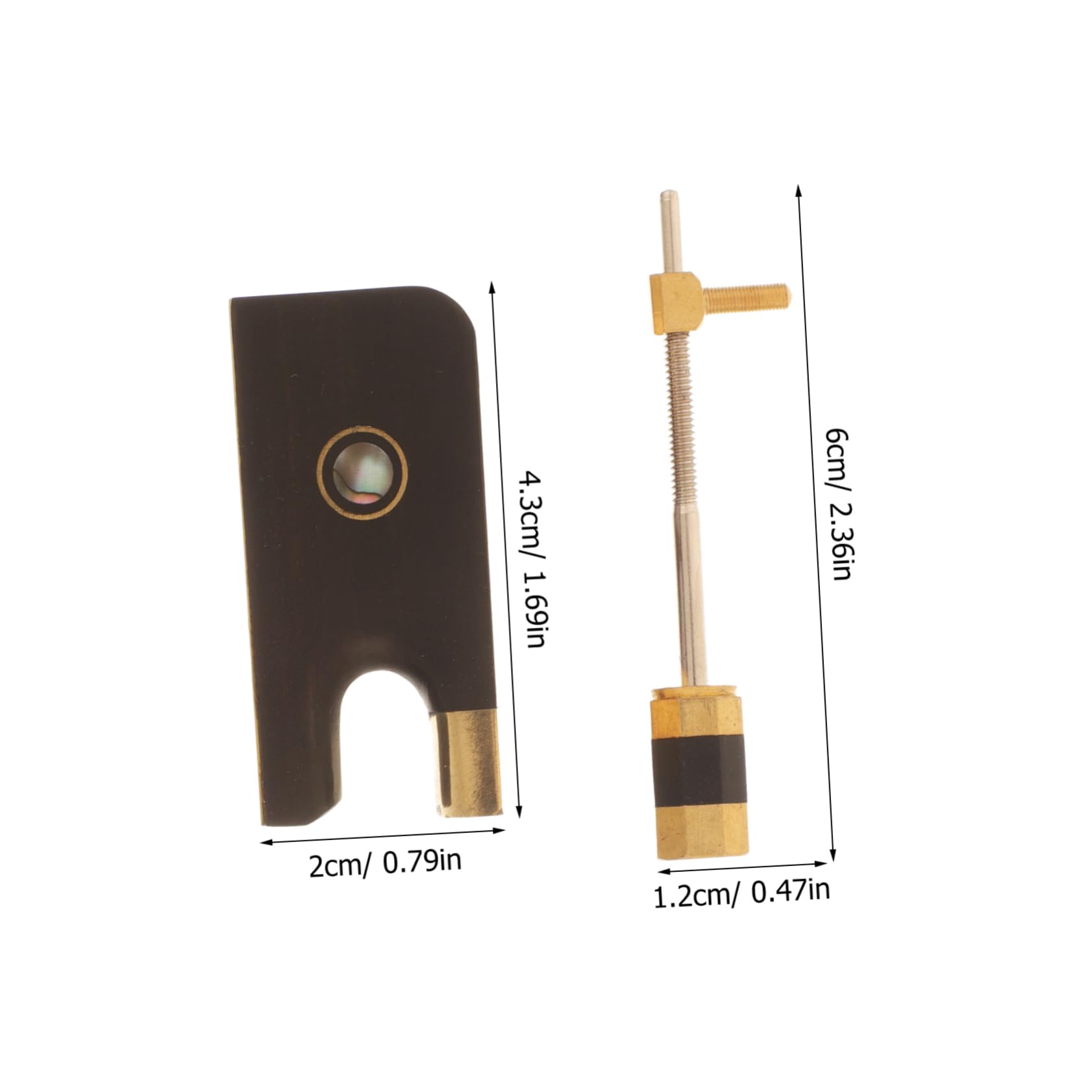 FUNOMOCYA 1Set Violin Bow Frog with Screw Kit Replacement Accessory for Student Violin Excellent Balance Powerful Tone Easy Installation Comfortable Use for Practicing Musicians