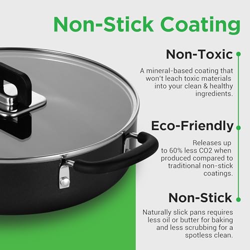 Image of NutriChef 17-Piece Non-Stick Pans & Pots Set - Space-Saving, Induction-Compatible, Foldable Knob, Black Cookware with Heat-Resistant Utensils for Kitchen & RV