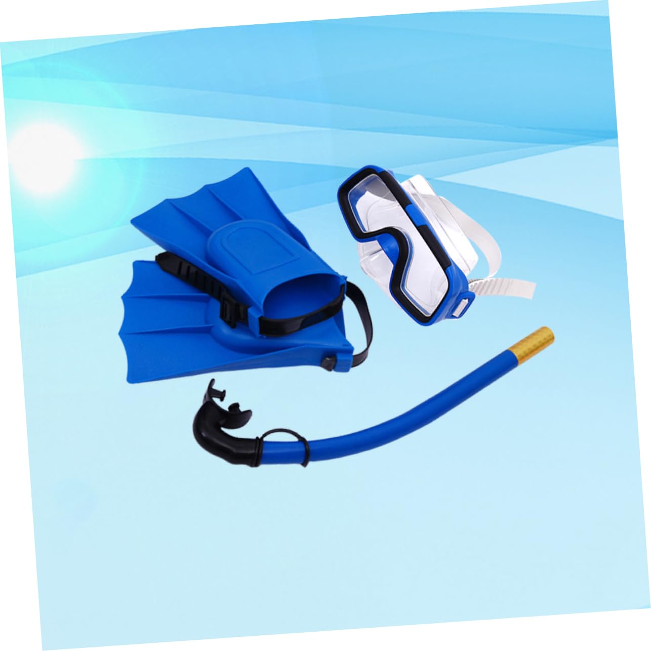 VANZACK Kids Snorkeling Gear Set Mask Goggles Fins Diving Accessory for Boys Girls 5-12 Red