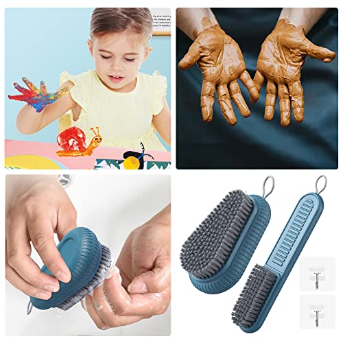 2Pcs Heavy Duty Fingernail Brush For Men, Nail Brush For Cleaning Fingernails, Durable Stiff Bristles Fingernail Nail Hand Scrub Brush Toes Nail Brush Handle Grip Nail Brush For Gardener Mechanics #TOP3