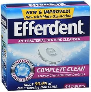 Efferdent Denture Cleanser Tablets Anti-Bacterial - 44 ct, Pack of 4