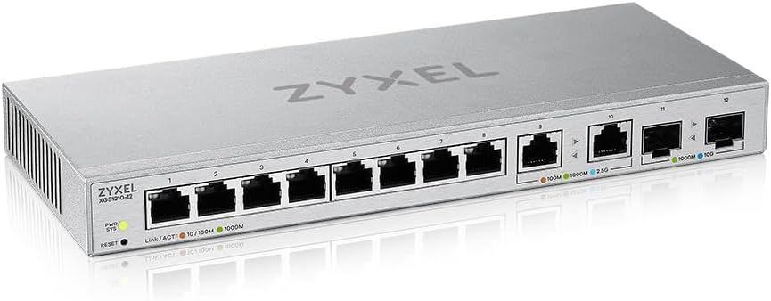 Zyxel 12-Port Network Ethernet Switch | Web Management | 10G | XGS1210-12