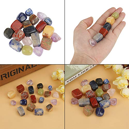 Reiki Balance Meditation Sieradenset van 100 g getrommeld gepolijst natuurlijk kwarts kristal stenen gemengde kleur - Image 7