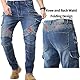 CTBQiTom Herren Motorrad Hosen Motorrad Jeans Gepanzerte Biker Hosen mit Abnehmbarer CE Rüstung,Blue,L=34W/30L