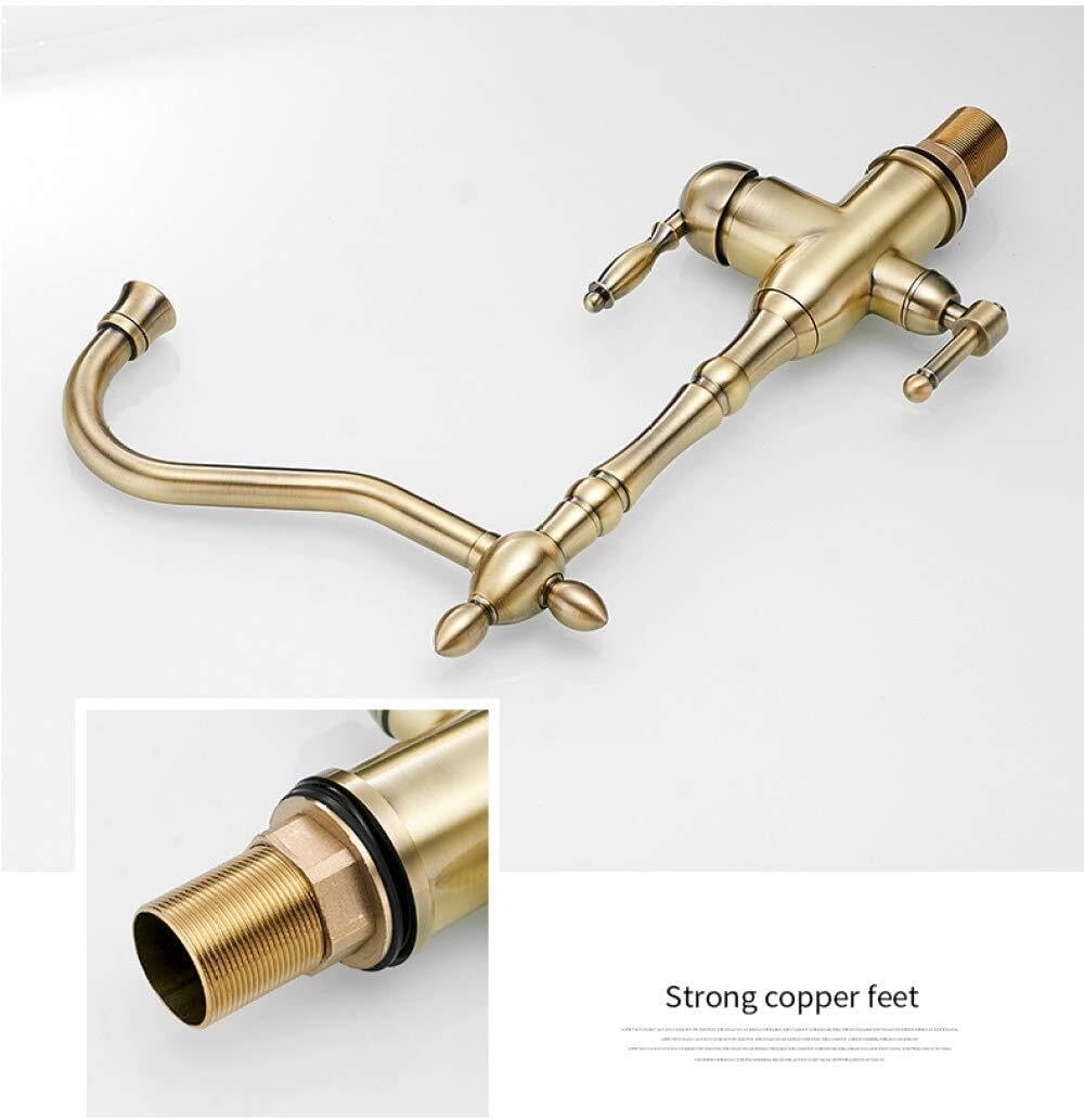 キッチン蛇口 真鍮製ミキサー 飲料水 キッチン浄水器 キッチンシンク 水道水,Black-CHINA