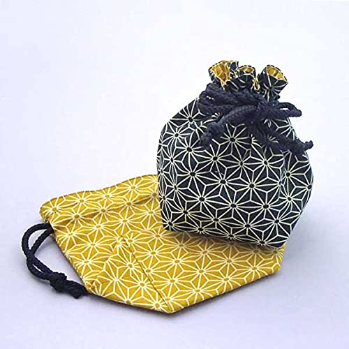 将棋用品 将棋駒袋 昔懐かしい 六角 和柄 リバーシブル (綿)