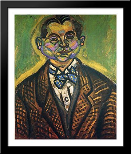 Self-Portrait 28x34 Large Black Wood Framed Print Art by Joan Miro