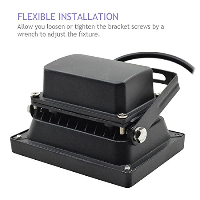 Led Flood Light 10w Warm White Black Case