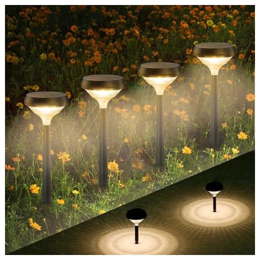 Linkind Solar Pathway Lights 8 Pack, Warm White Bright Solar Lights Outdoor Waterproof, Solar Garden Lights Adjustable Landscape Path Lights for Patio Walkway Yard Driveway Backyard Decorative