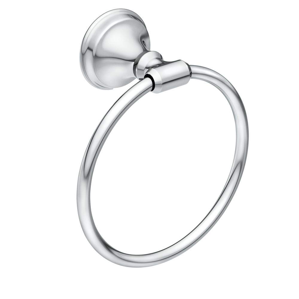 Anneau porte-serviette haut de gamme Moen Jansen, chrome d'une brillance durable et luxueuse
