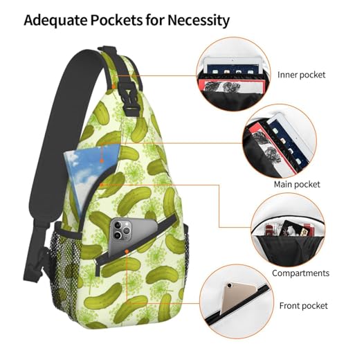 Colorful Dog Paw Print Crossbody Sling Backpack For Women Men,Sling Bag Travel Hiking Chest Bag Daypack4