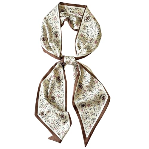 Silk Head Scarf for Hair Fashion Headwrap for Women Lightweight Neck Tie