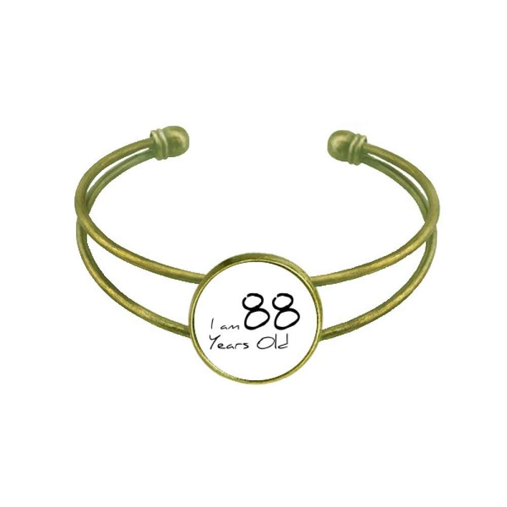 DIYthinkerI am 88 years old Age Elderly Bracelet Bangle Retro Open Cuff Jewelry