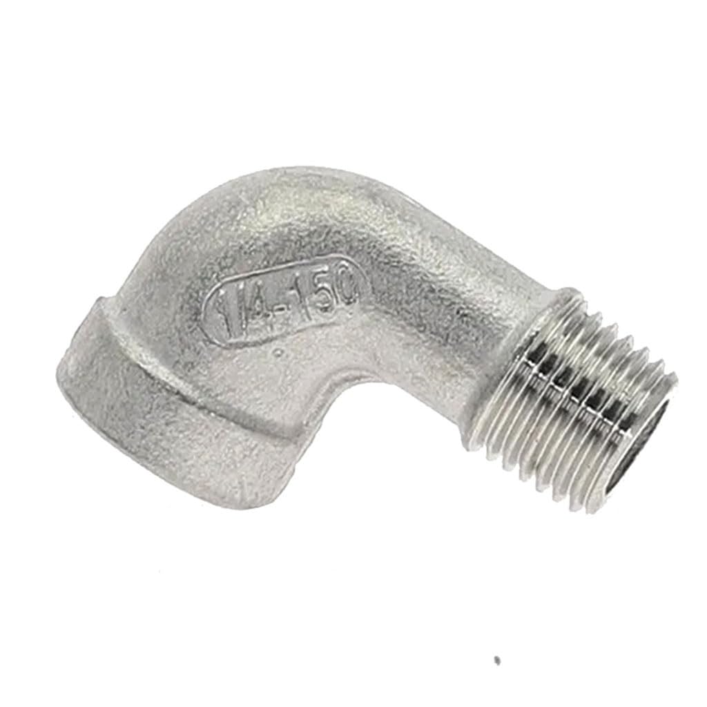 accesorios de conexión de tubería, 1 Uds 1/8 "1/4" 3/8 "1/2" 3/4 "BSPT acero inoxidable SS304 hembra X macho roscado 90 grados codo accesorios de tubería for agua Gas aceite(2.5 Inch)