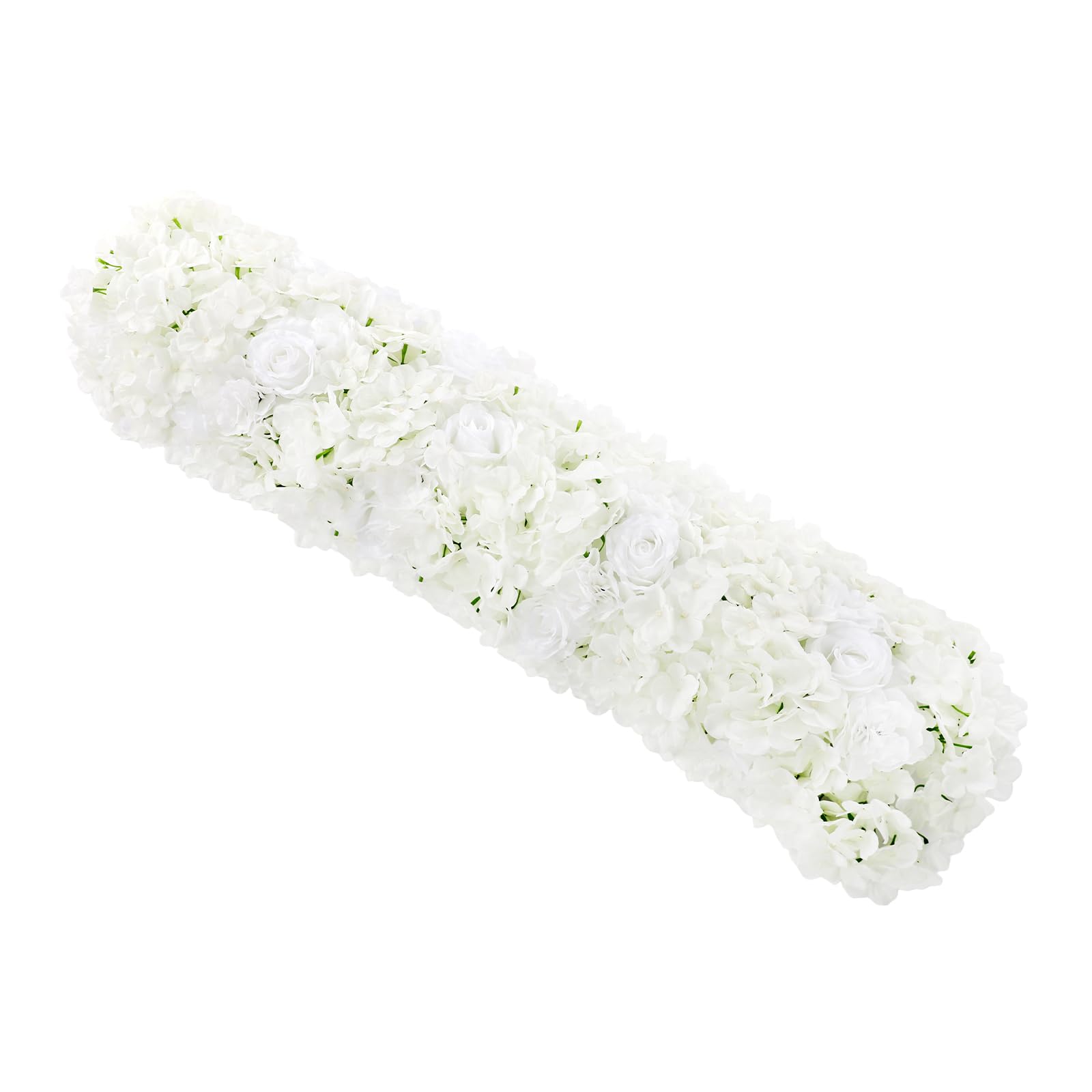 Décoration florale de mariage avec panneaux de fleurs artificielles en soie blanche modernes