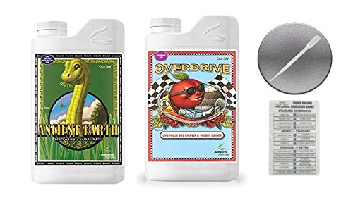 Advanced Nutrients Ancient Earth & Overdrive Bundle Pack with Conversion Chart and 3ml Pipette-1 Liter