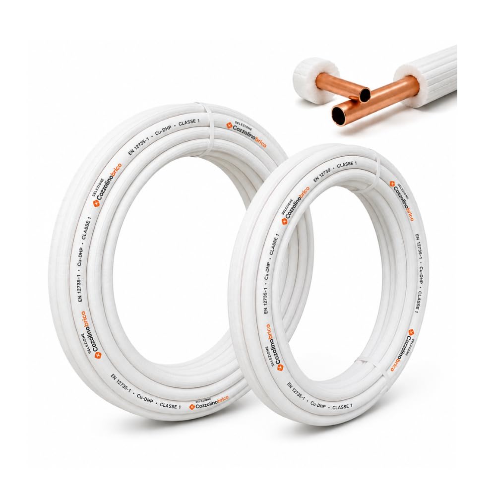kit tubi rame per climatizzatore coppia 30 mt da 1/4 30 mt da 3/8 totale 60 mt