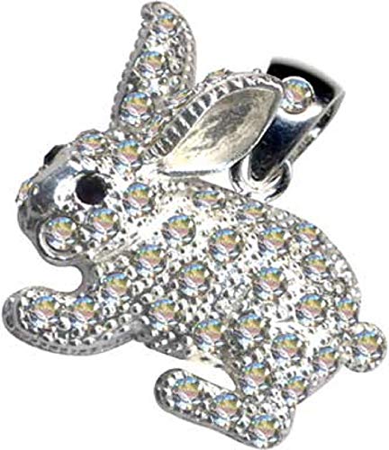 KETTENANHÄNGER Hase/Echt Silber 925 mit Zirkonia/Klassik Design/Steinarbe: klar weiss schwarz/Online Shop Schmuck kaufen / 51086