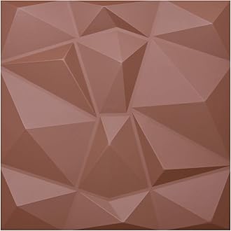3D Leather Tiles Decoartive 3D Wall Panels, Chocolate Diamond 23.6" x 23.6" (6 Pack)