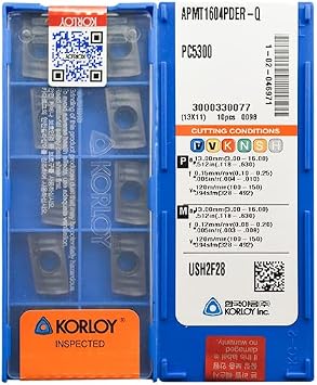 KORLOY 100% Original APMT APMT16 APMT1604 PMT1604PDER Q APMT1604PDER-Q PC5300 Universal milling Insert